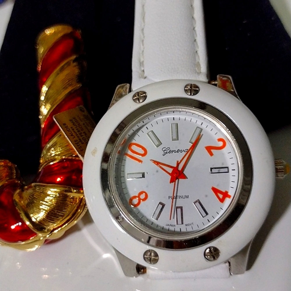 Geneva Nurse's ⌚ Group  Stainless Steel Genuine Geneva Platinum ⌚ #7794